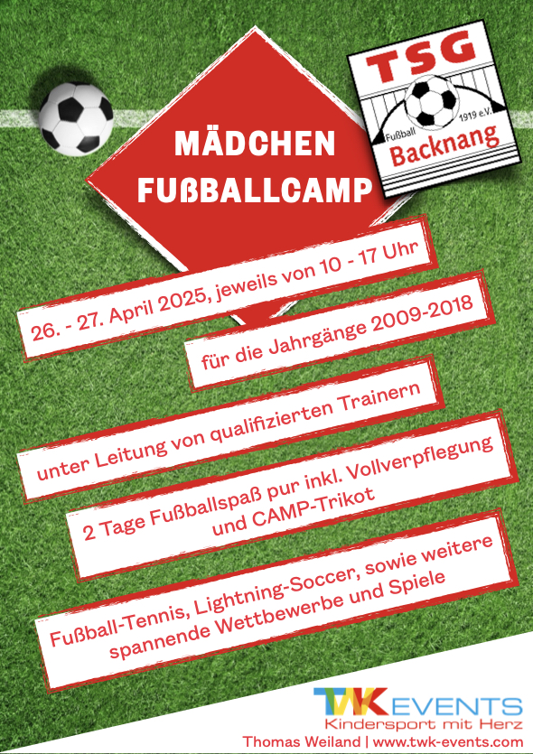 Einladung und Online-Anmeldung zum Mädchencamp in den Osterferien